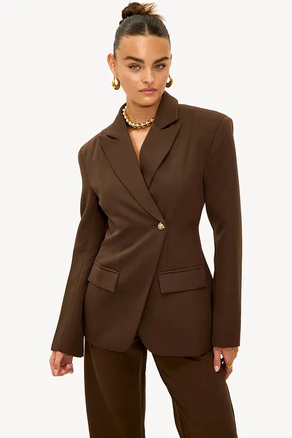 Blazer Femme | Coupe Cintrée Élégante | Parfait pour Bureau, Événement ou Look Professionnel Structuré