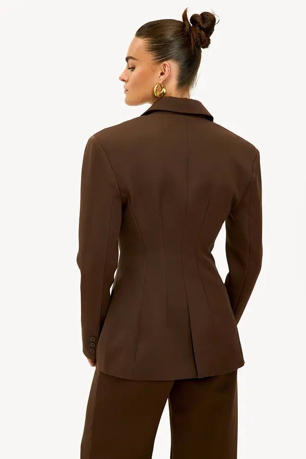 Blazer Femme | Coupe Cintrée Élégante | Parfait pour Bureau, Événement ou Look Professionnel Structuré