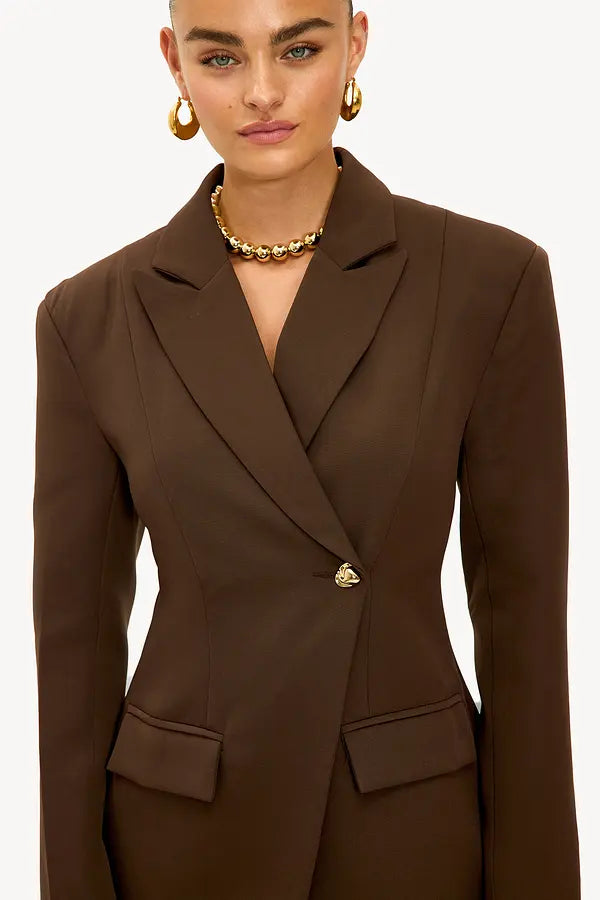 Blazer Femme | Coupe Cintrée Élégante | Parfait pour Bureau, Événement ou Look Professionnel Structuré