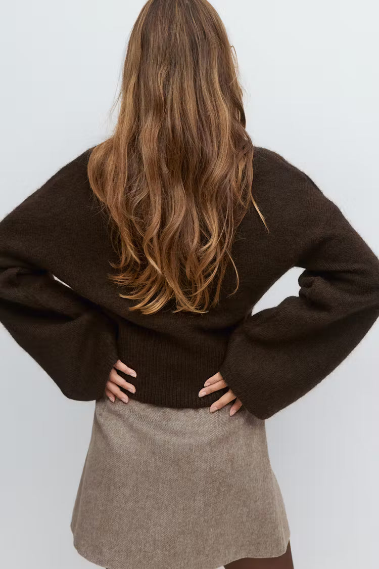 Pull Femme | Taille Cintrée | Laine & Alpaga | Doux Et Tendance | Idéal Pour l’Hiver