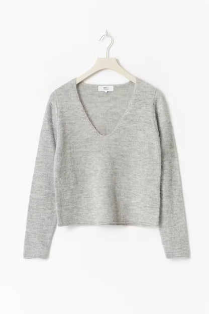 Pull Femme | Col V Et Alpaga | Léger Et Doux | Parfait Pour L’Automne Et Les Looks Cosy