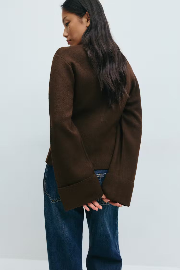 Cardigan Femme | Coupe Moderne En Laine Et Polyester | Structuré Et Tendance | Parfait Pour La Mi-Saison Et Les Looks Casual-Chic