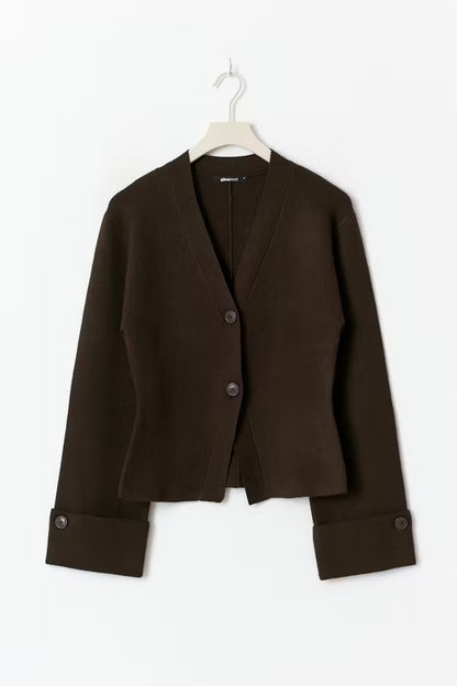 Cardigan Femme | Coupe Moderne En Laine Et Polyester | Structuré Et Tendance | Parfait Pour La Mi-Saison Et Les Looks Casual-Chic