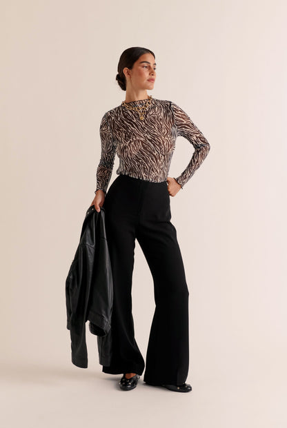 Pantalon Large Taille Haute