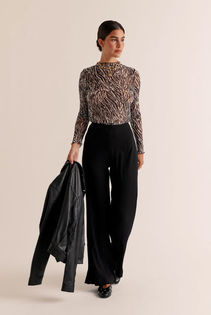 Pantalon Large Taille Haute