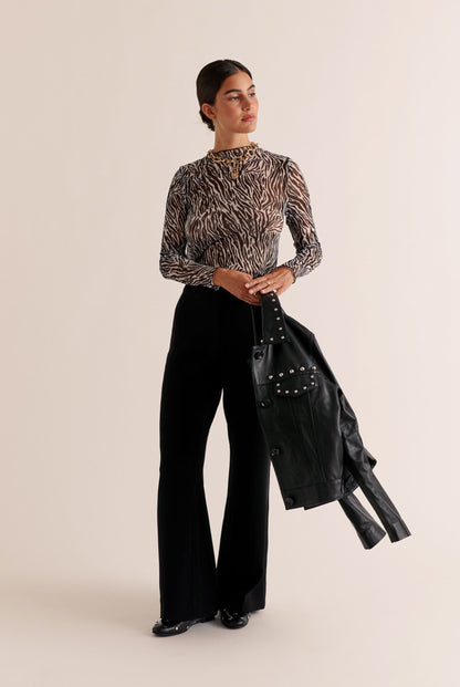 Pantalon Large Taille Haute