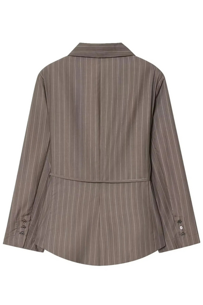 Ensemble Tailleur à Rayures Fines