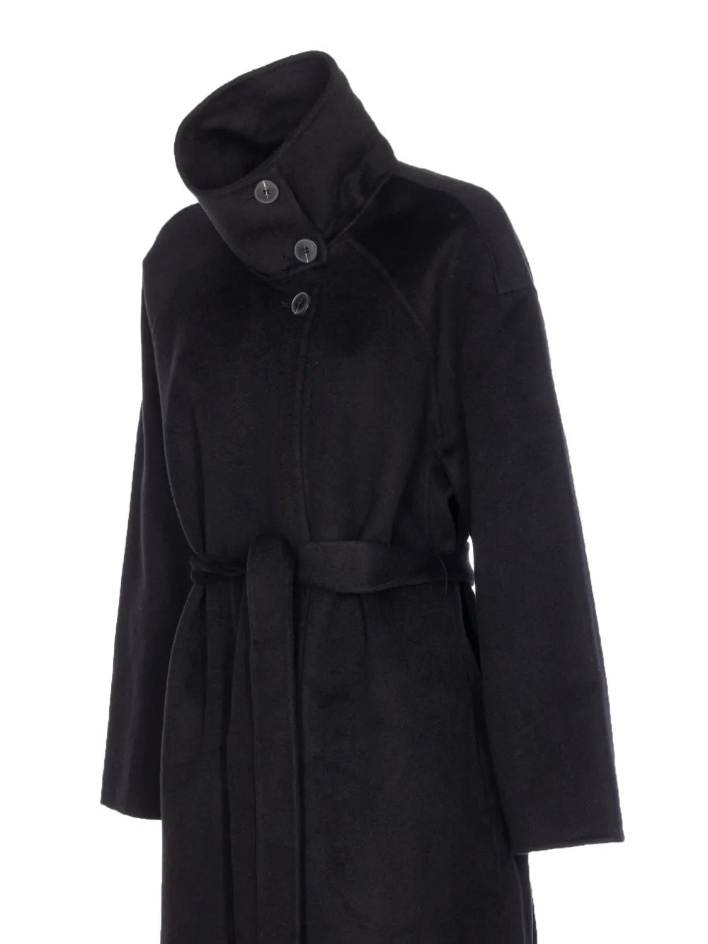 Manteau Long Ceinturé en Laine