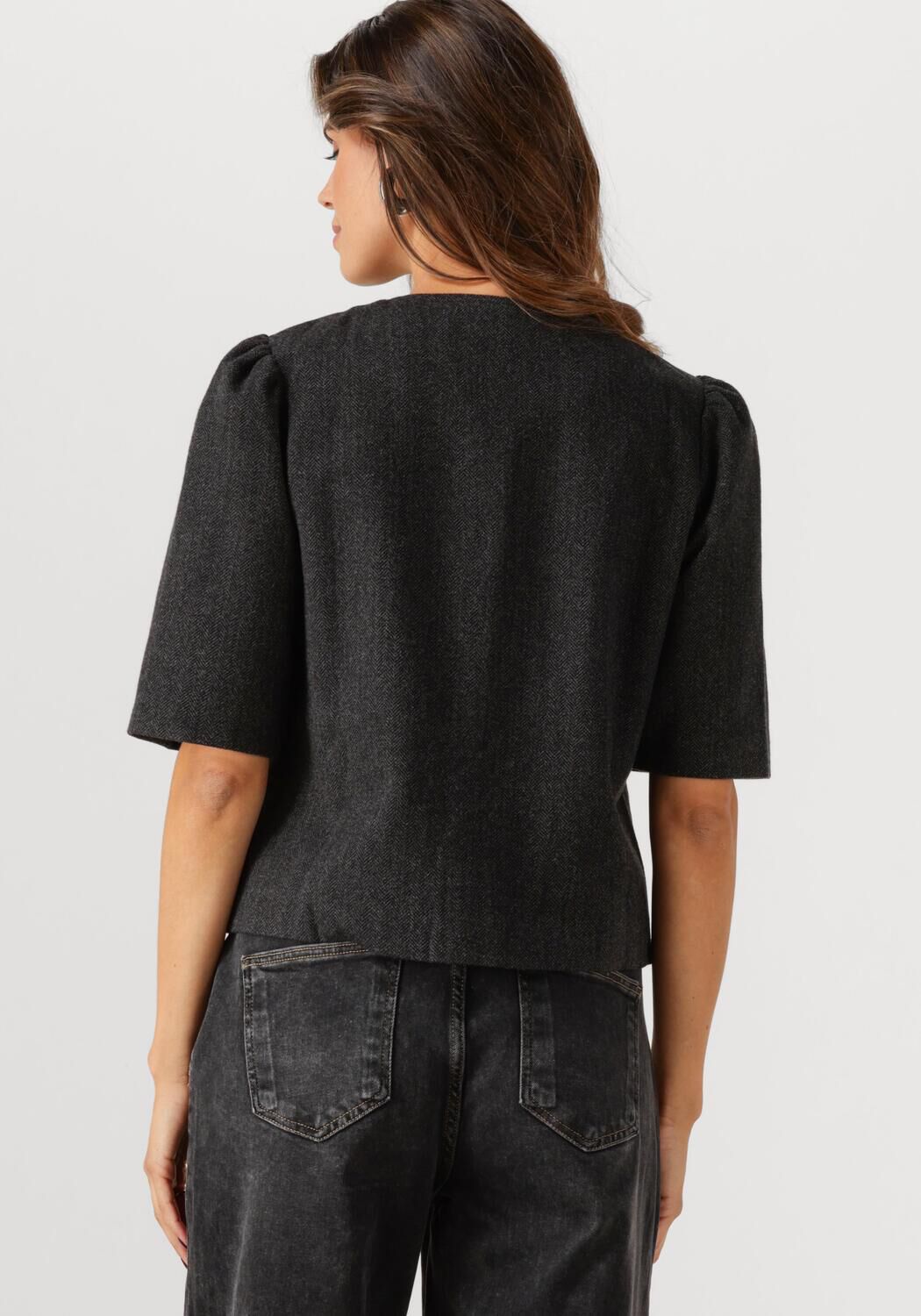 Blazer Femme | Manches Courtes et Boutons Métalliques | Look Chic et Moderne au Quotidien