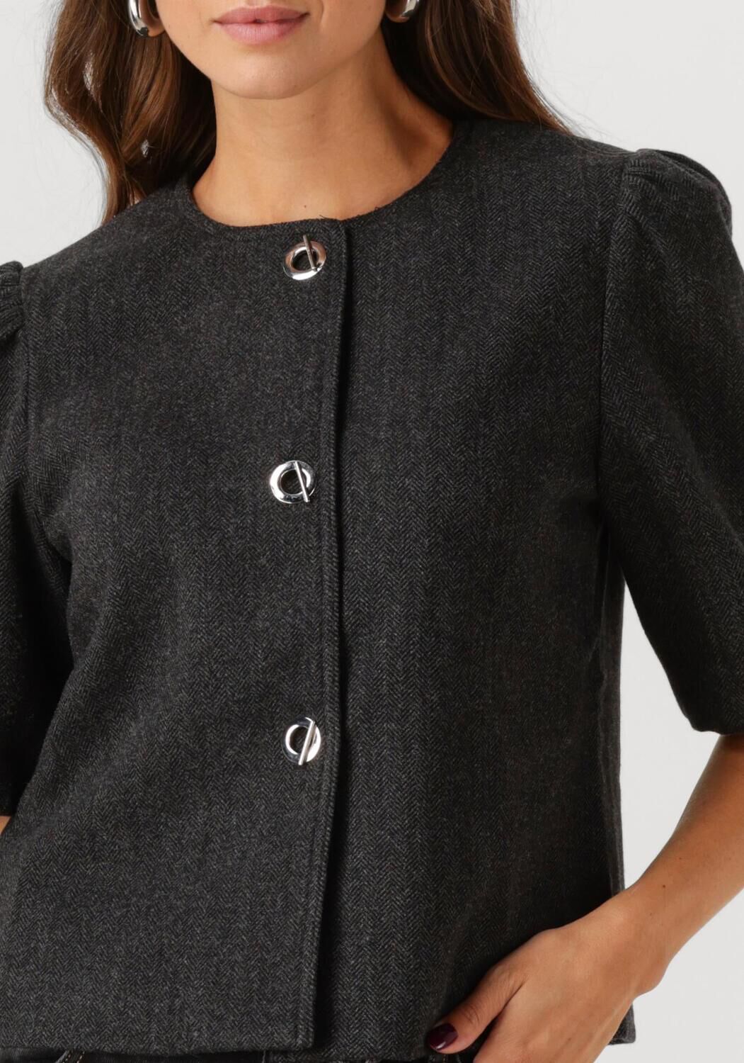 Blazer Femme | Manches Courtes et Boutons Métalliques | Look Chic et Moderne au Quotidien