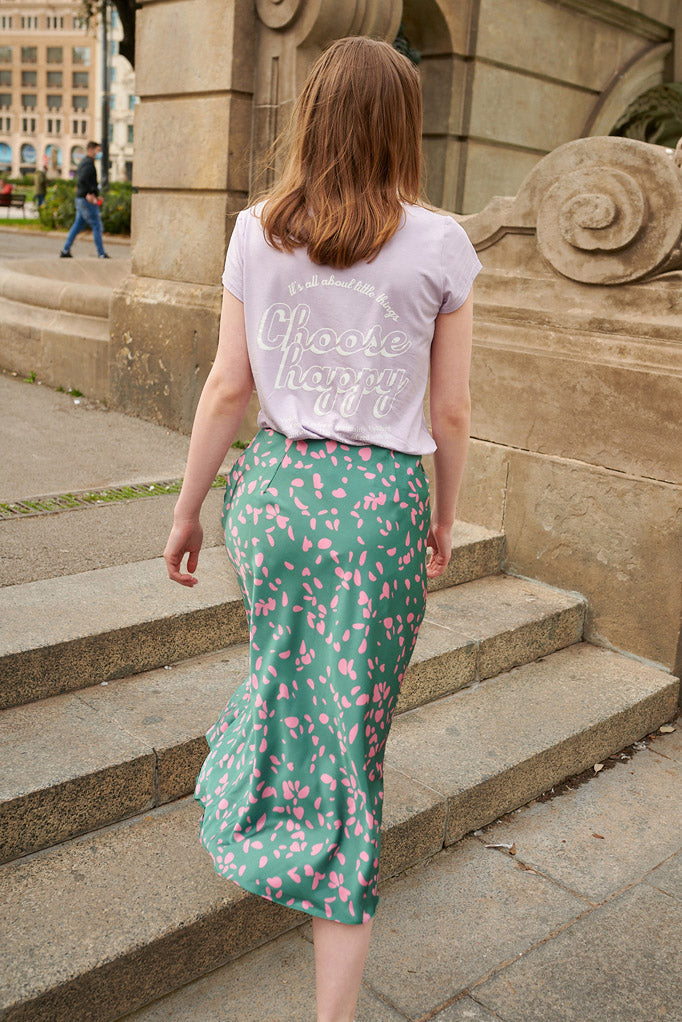 Jupe En Viscose | Midi Fluide Et Légère | Imprimé Floral Féminin | Parfaite Pour Les Looks Quotidiens Et Décontractés