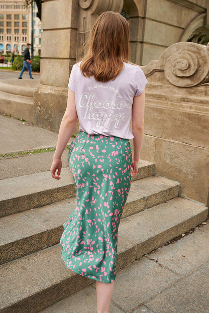 Jupe En Viscose | Midi Fluide Et Légère | Imprimé Floral Féminin | Parfaite Pour Les Looks Quotidiens Et Décontractés