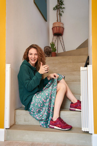 Jupe En Viscose | Midi Fluide Et Légère | Imprimé Floral Féminin | Parfaite Pour Les Looks Quotidiens Et Décontractés