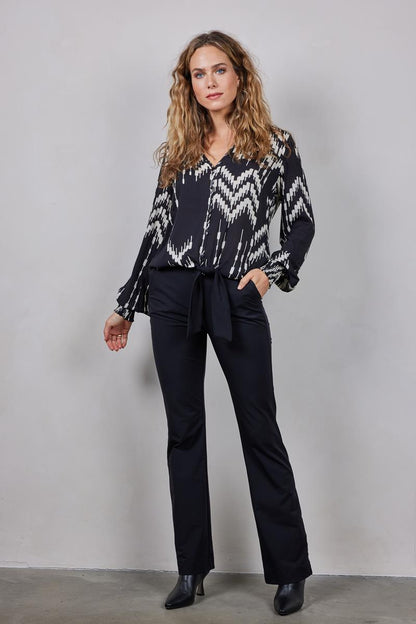 Pantalon Fluide Avec Ceinture Nouée