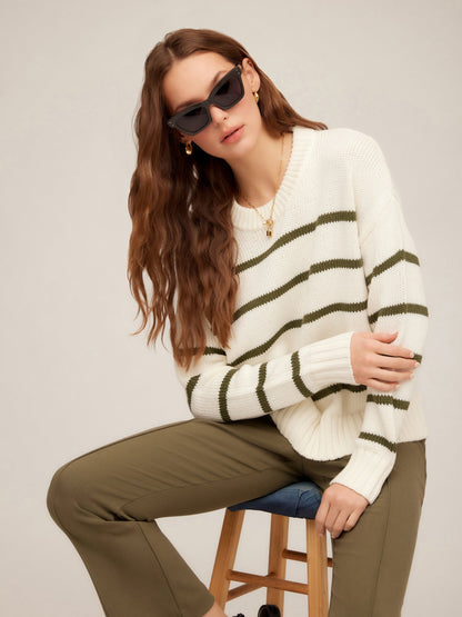Pull Femme Rayé | Confortable & Tendance | Idéal pour la Mi-Saison