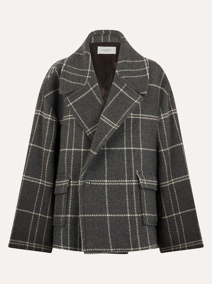 Manteau à Carreaux Oversize