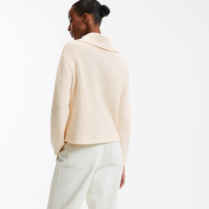 Pull à Col Boutonné | Maille Structurée et Élégante | Idéal pour le Bureau ou les Sorties Décontractées