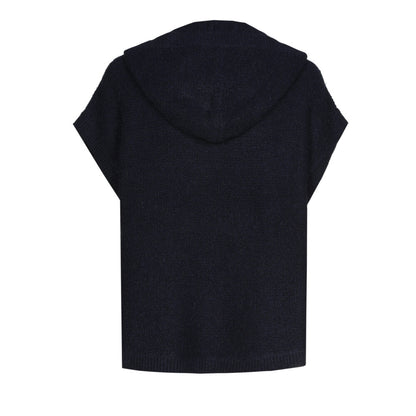 Cape Maille Boutonnée | Sans Manches avec Capuche | Idéale pour la Mi-Saison