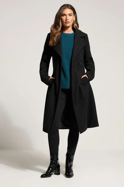 Manteau Long Ceinturé