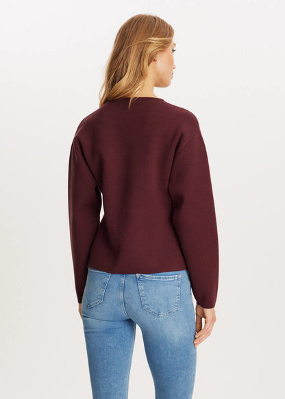 Cardigan à Col V et Boutons Dorés