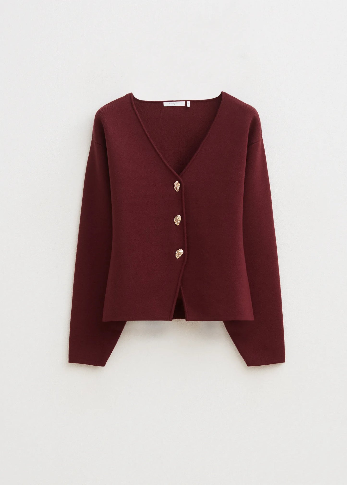 Cardigan à Col V et Boutons Dorés