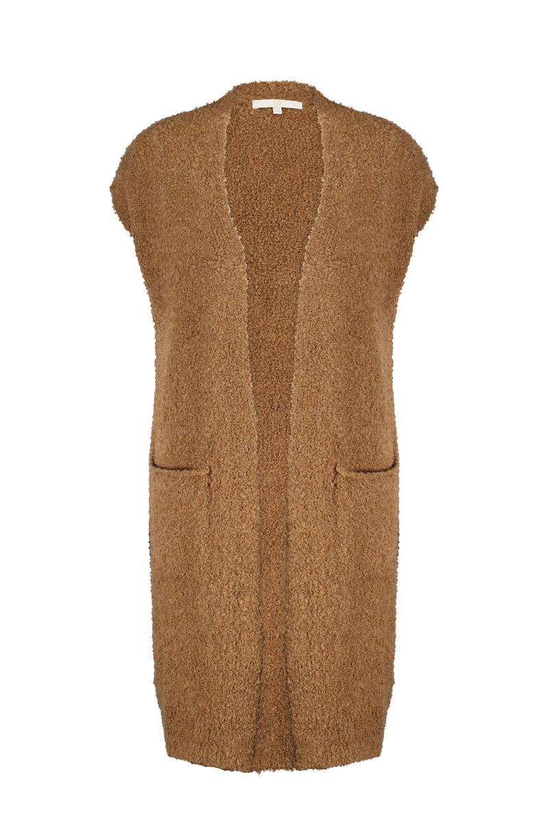 Gilet Long Sans Manches en Maille