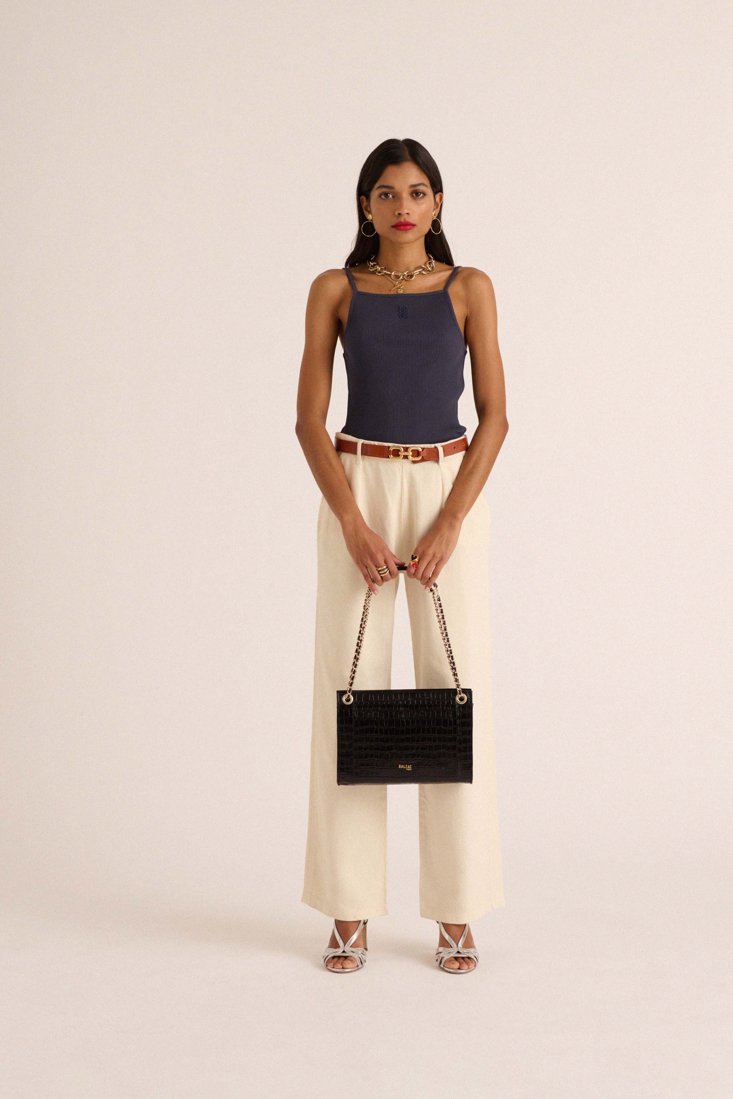 Pantalon Large en Coton