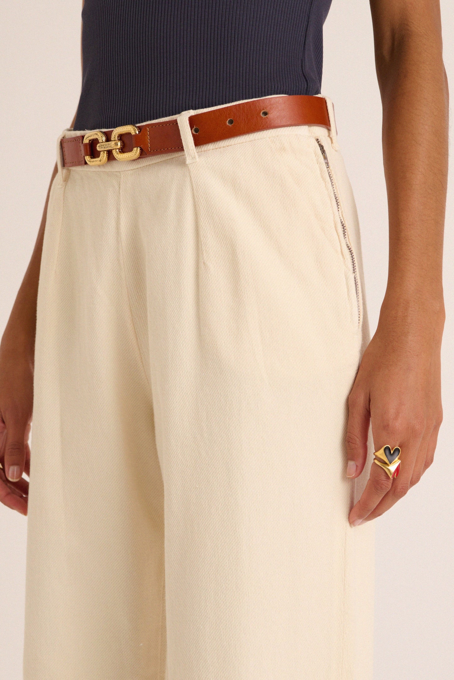 Pantalon Large en Coton