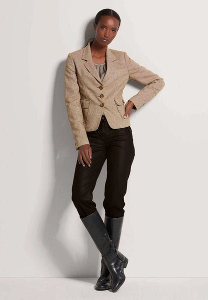 Blazer Femme | Coupe Cintrée | Tissu Texturé | Élégant Avec Boutons Dorés | Idéal Pour Un Look Chic Au Quotidien