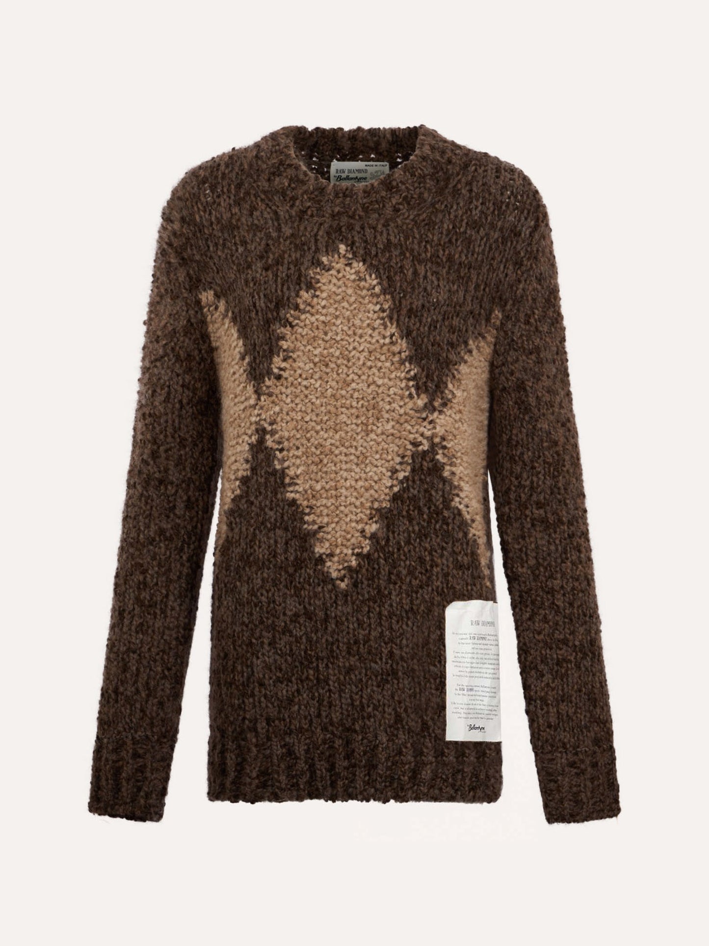 Pull Motif Losange en Laine et Alpaga