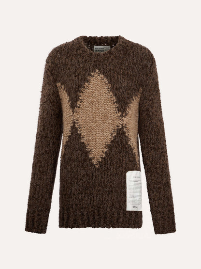 Pull Motif Losange en Laine et Alpaga