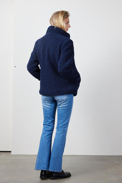 Veste Teddy Zippée Col Montant