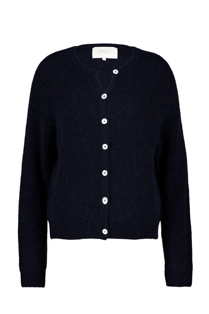 Cardigan en Maille Douce à Boutons Perlés