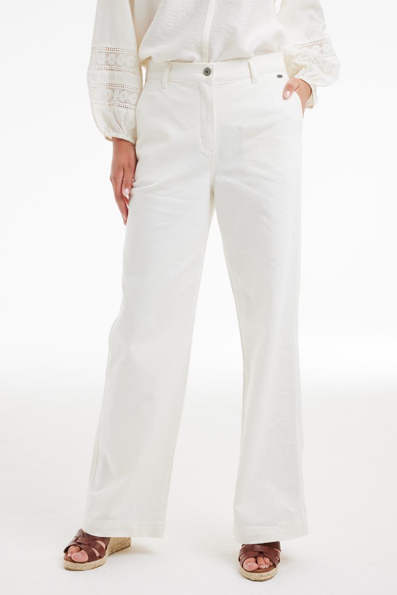 Pantalon Droit en Coton Stretch