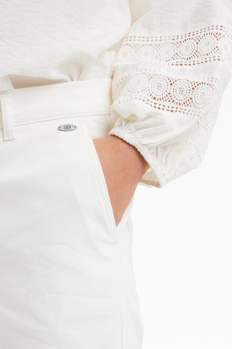 Pantalon Droit en Coton Stretch