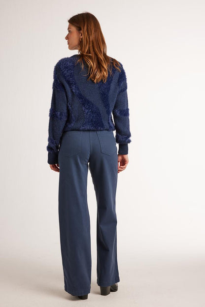 Pantalon Large en Coton Stretch