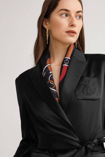 Blazer Femme | Satiné Et Élégant | Parfait Pour Une Tenue De Soirée