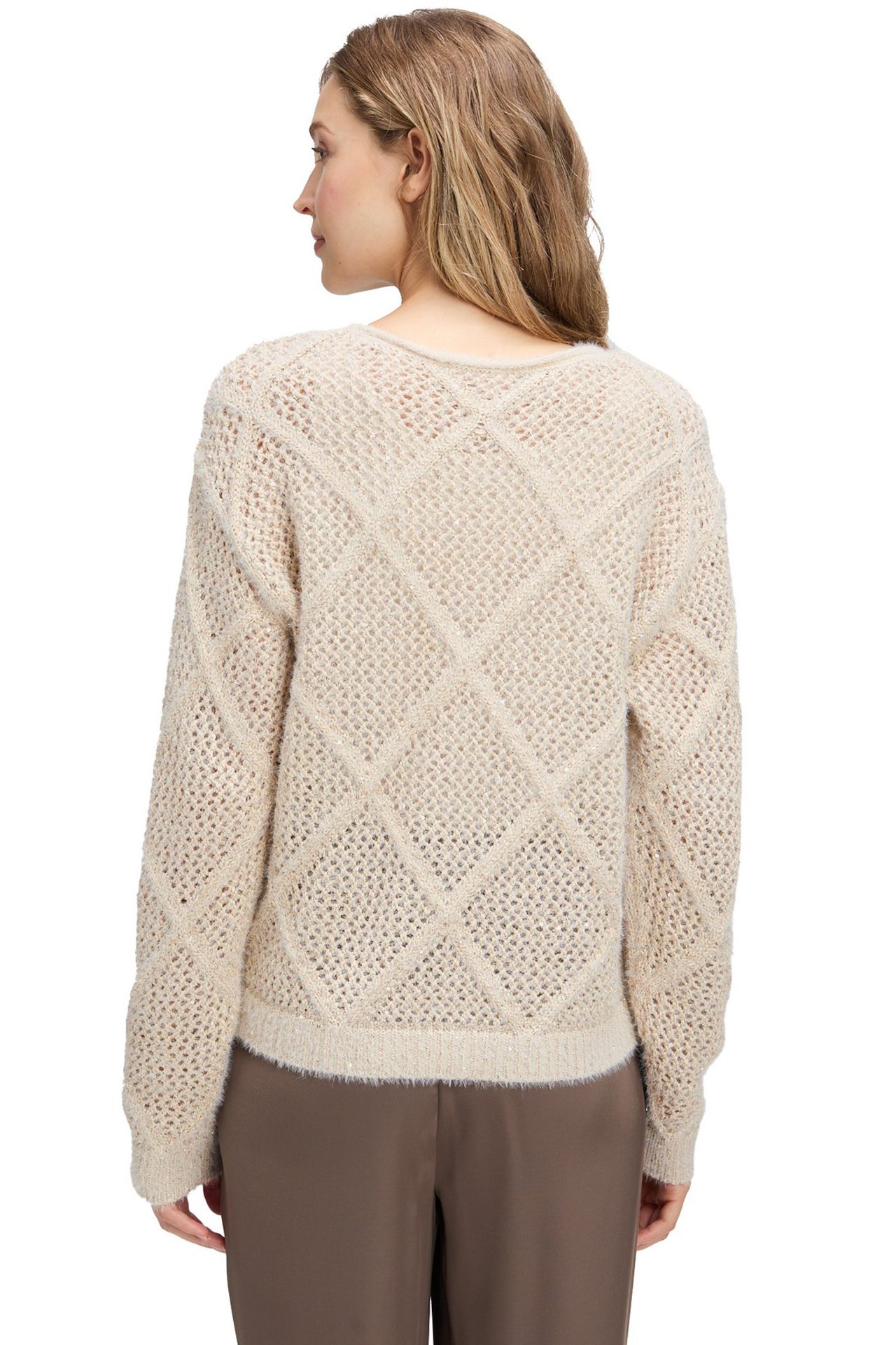 Pull Ajouré à Motif Losanges