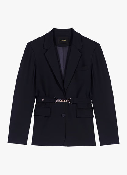 Blazer Femme | Coupe Cintrée Ceinturée | Tissu Premium | Idéal Pour Un Look Habillé Ou De Bureau