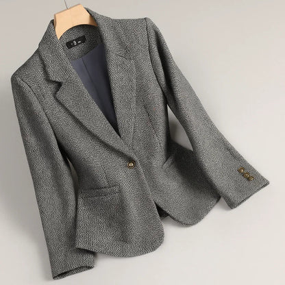 Blazer en Laine Cintré