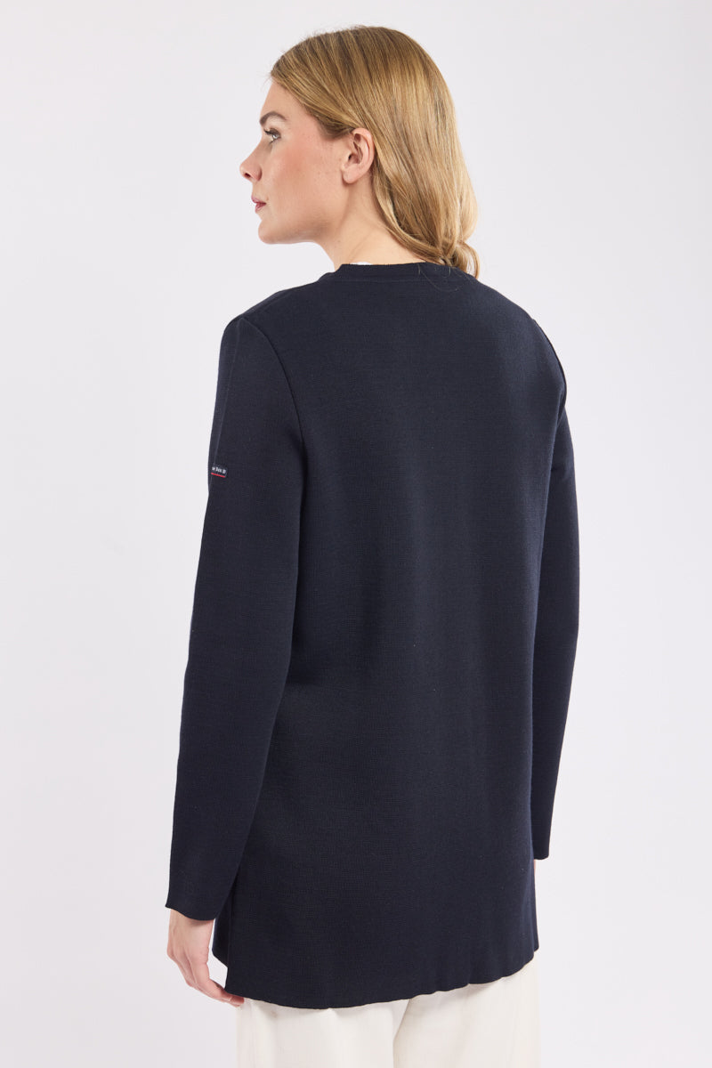 Veste Femme | Laine Et Acrylique | Coupe Droite Élégante | Idéale Pour La Mi-Saison