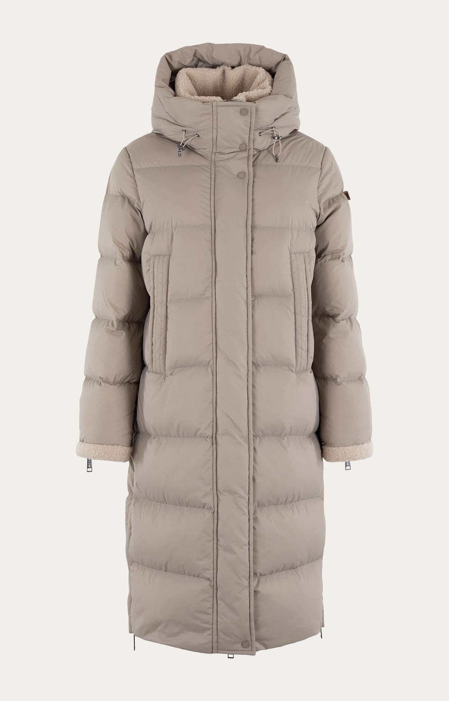 Manteau Long Matelassé à Capuche