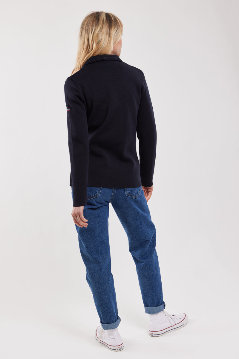 Veste Femme | Double Boutonnage | Laine Et Acrylique | Look Marin Chic Pour La Mi-Saison