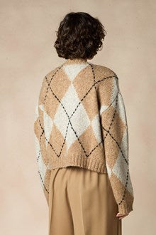 Pull Argyle en Maille de Laine