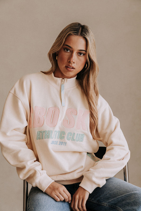 Sweat Femme Rose Pastel | Style Sport Vintage | Confortable et Tendance