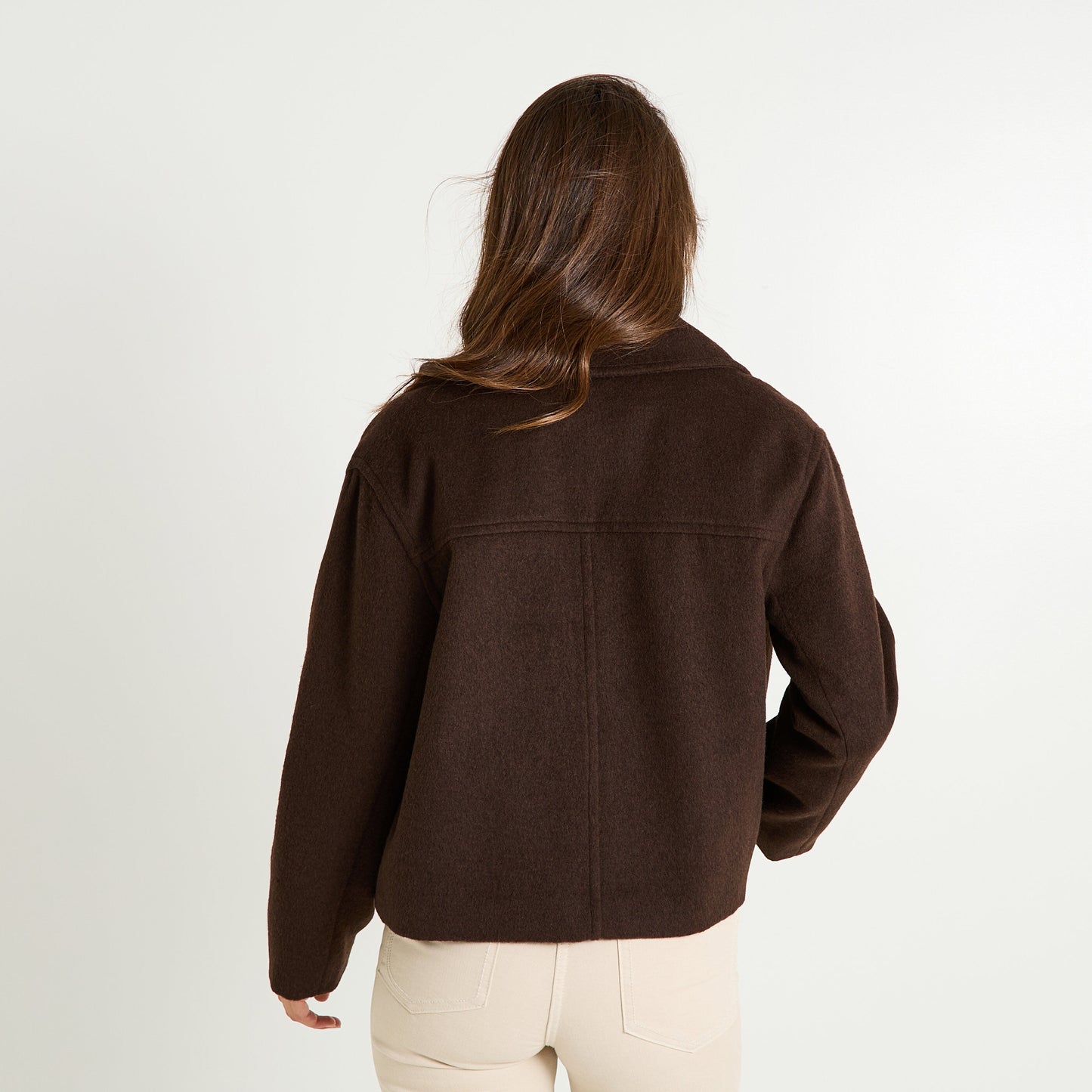 Manteau Femme | Tissu Mélangé Chaud Et Élégant | Idéal Pour L’Hiver En Ville