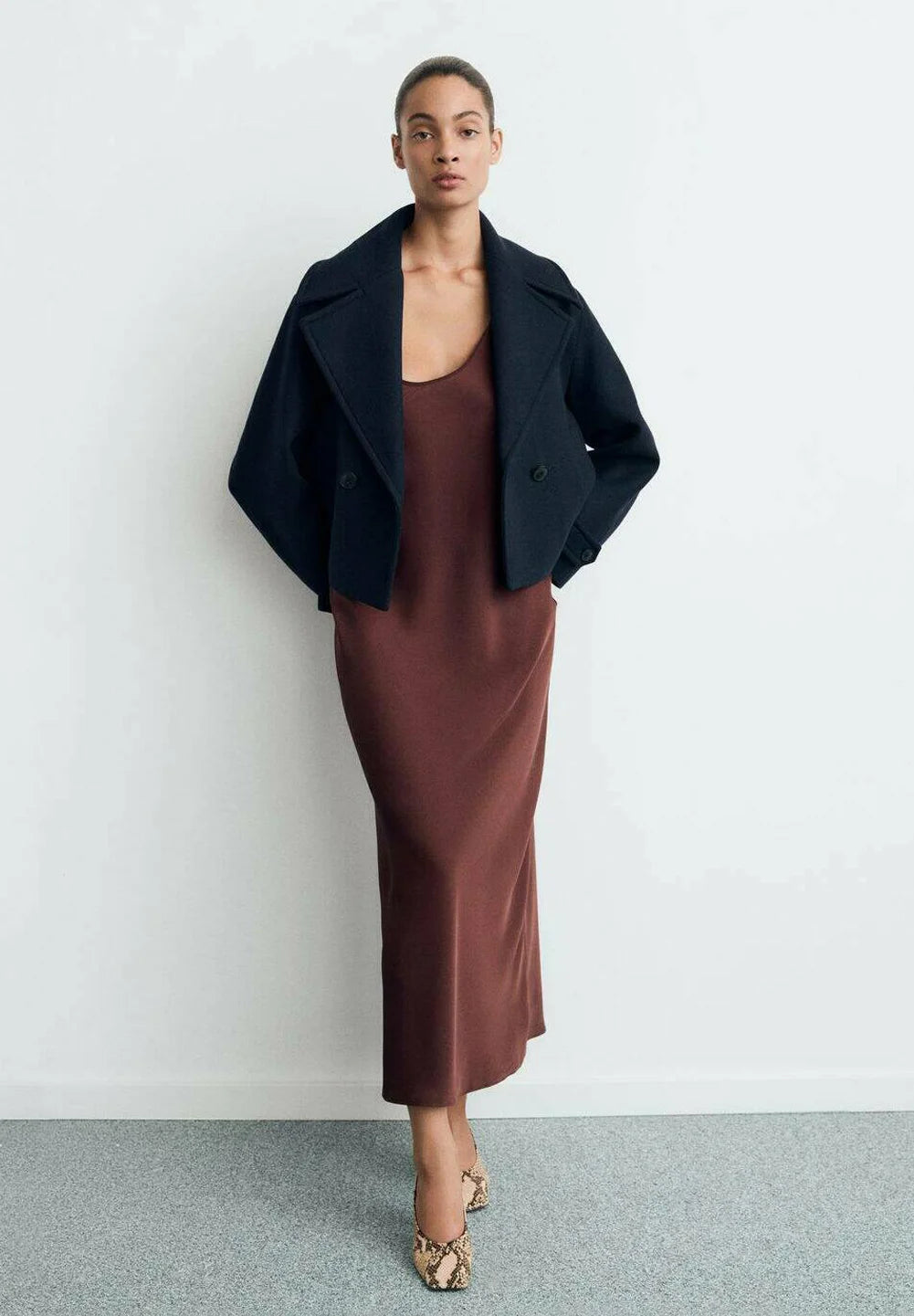 Veste Femme | Caban Court Structuré | Élégant Et Moderne | Parfait Pour La Mi-Saison Ou Le Bureau