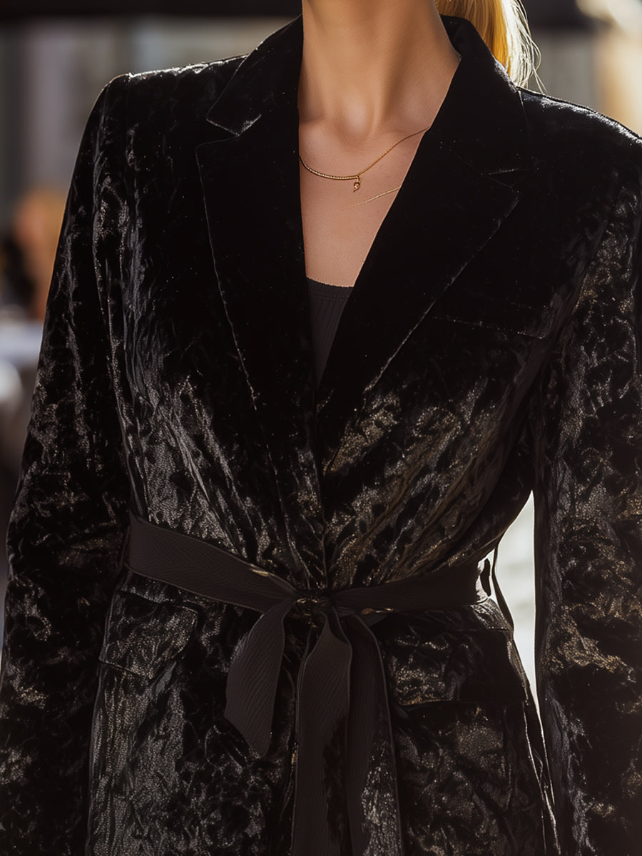 Blazer en Velours Cintré