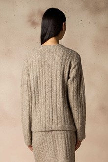 Cardigan Torsadé en Laine