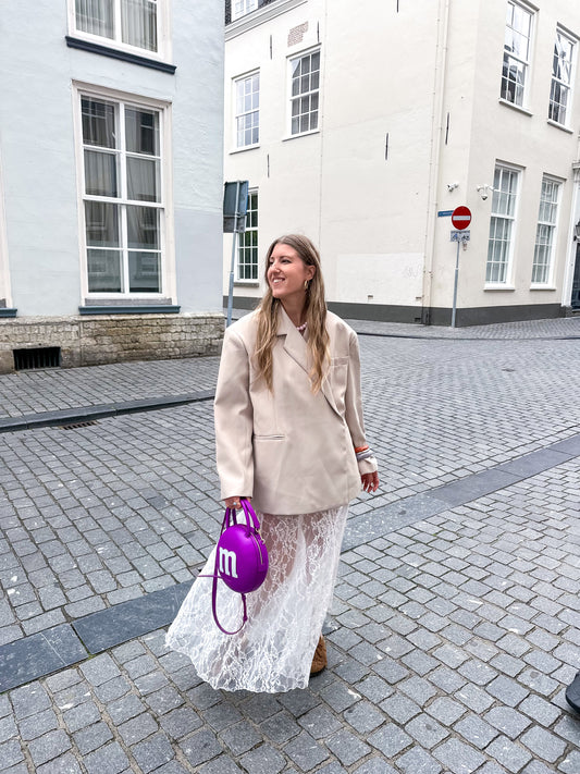 Blazer Femme | Coupe Droite Élégante | Parfait pour Printemps, Tenue Romantique ou Look Chic Décontracté